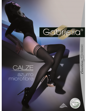 Calze Azurro Microfibra Gabriella pończochy 2
