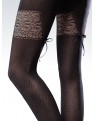 Elle - bordowa kokardka KNITTEX NOA Rajstopy 3